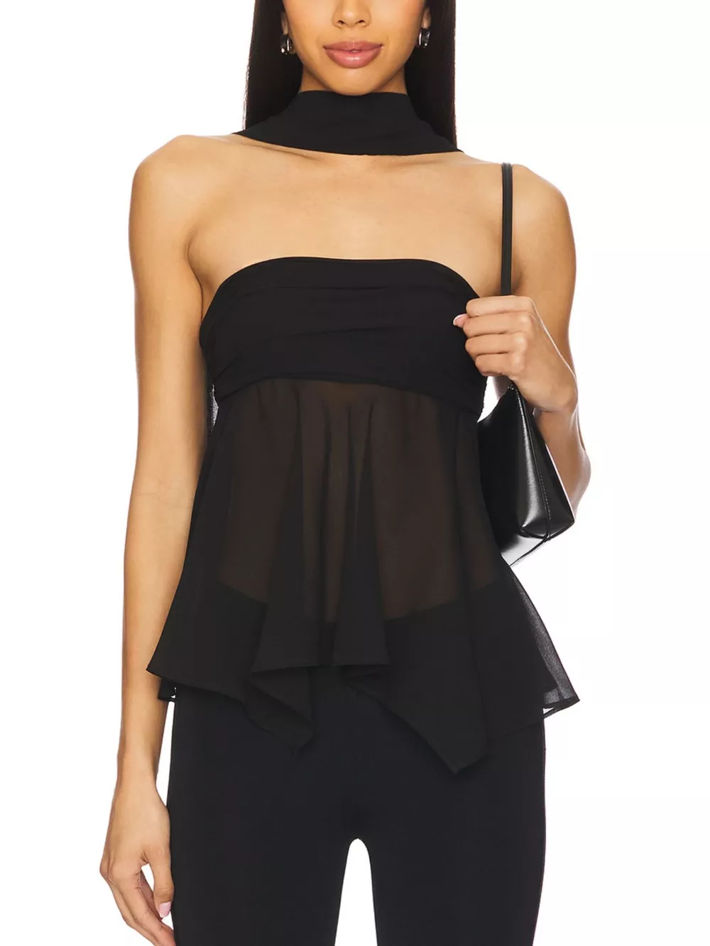 Sheer Tube Top with Scarf, image 8