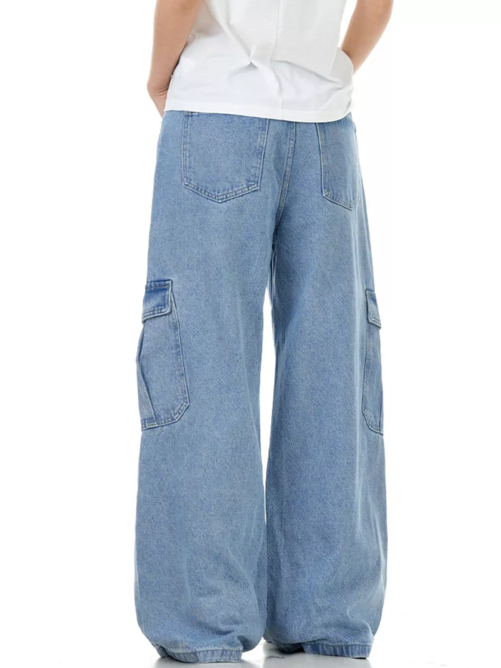 Men's Wide Leg Cargo Jeans, image 3