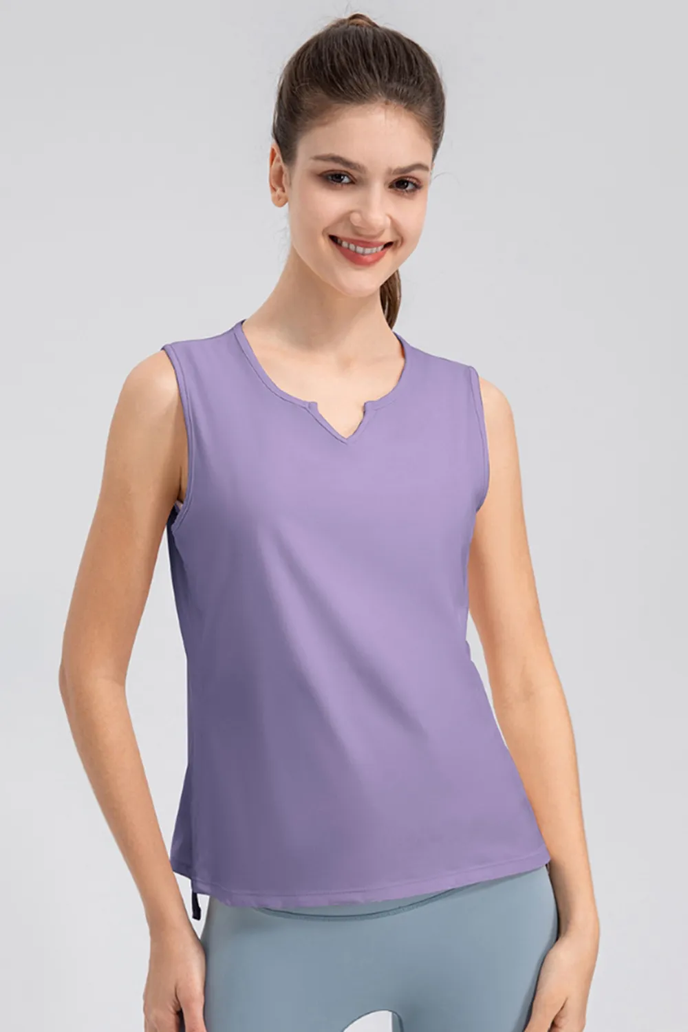 Notched Wide Strap Active Tank, image 2