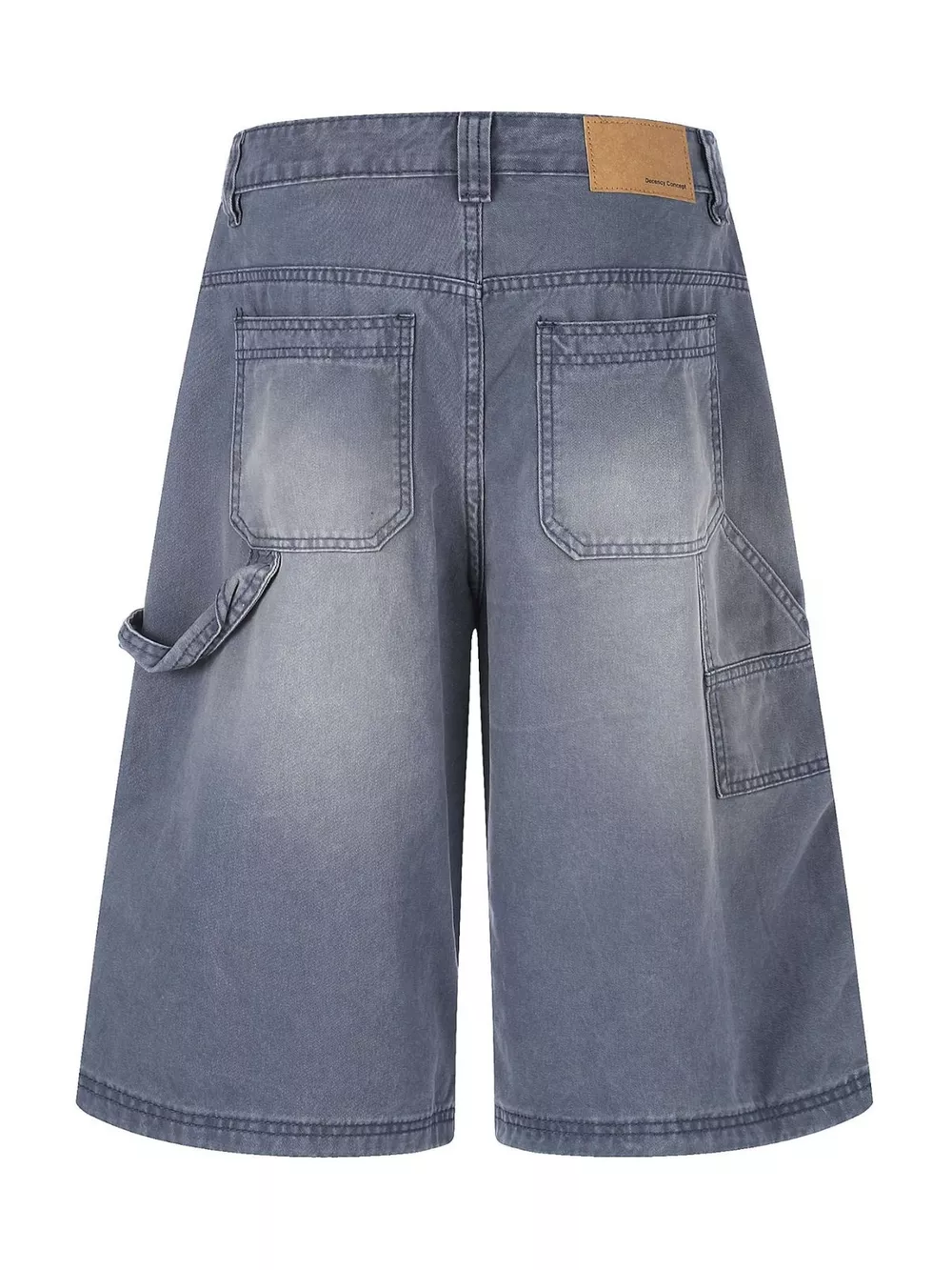 Men's Distressed Wide-Leg Denim Capris, image 3