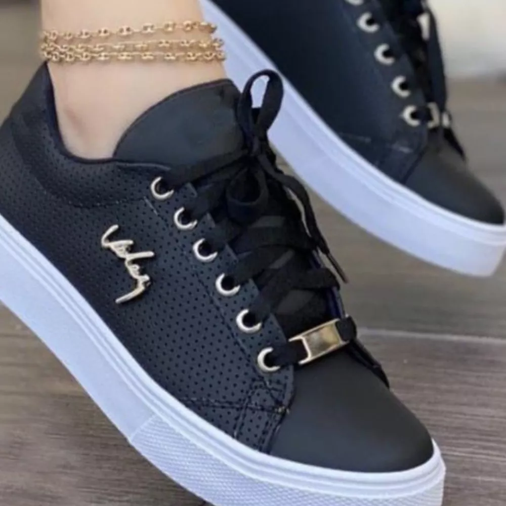 Lace Up Round Toe Sneakers, image 2