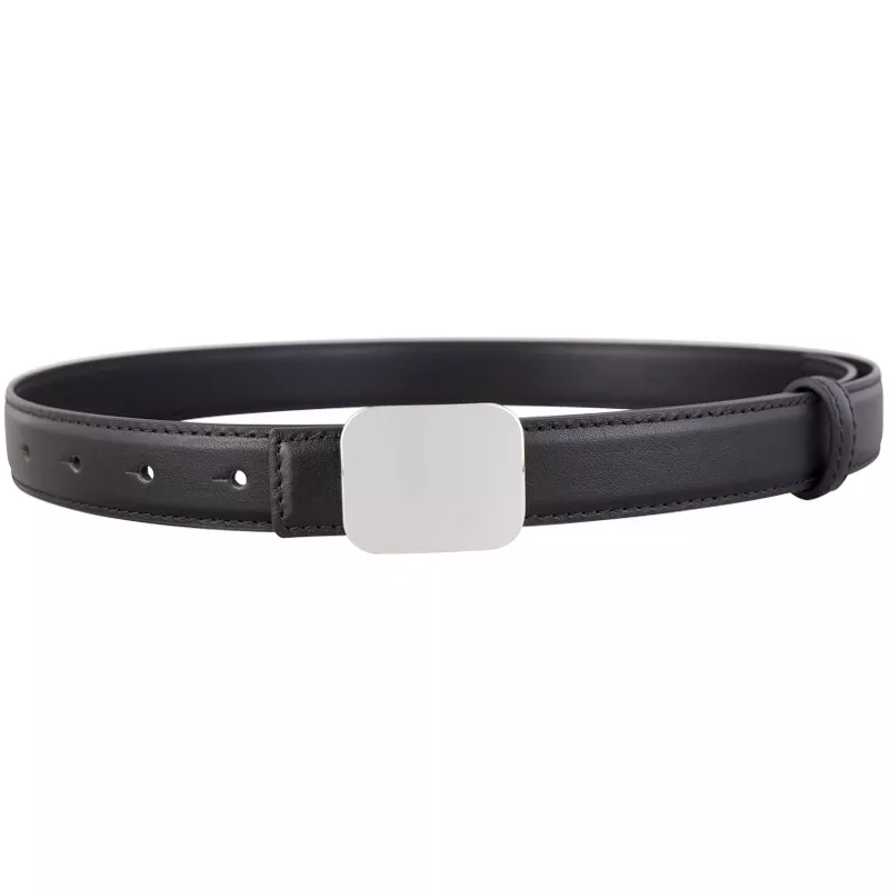 Square Buckle Leather Belt, image 4