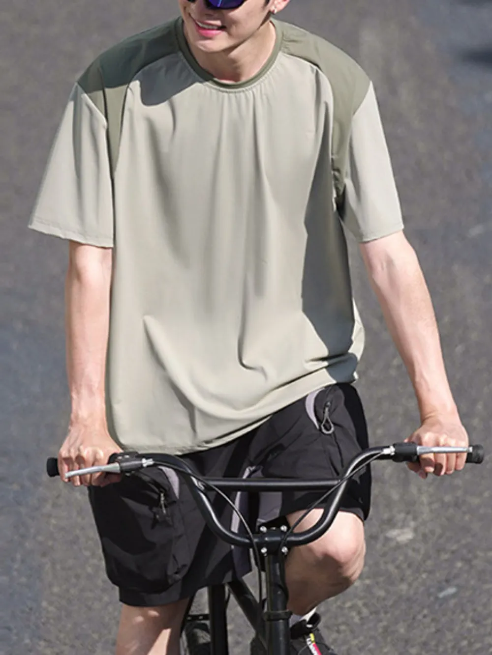 Men's Contrast Round Neck Short Sleeve T-Shirt, image 6