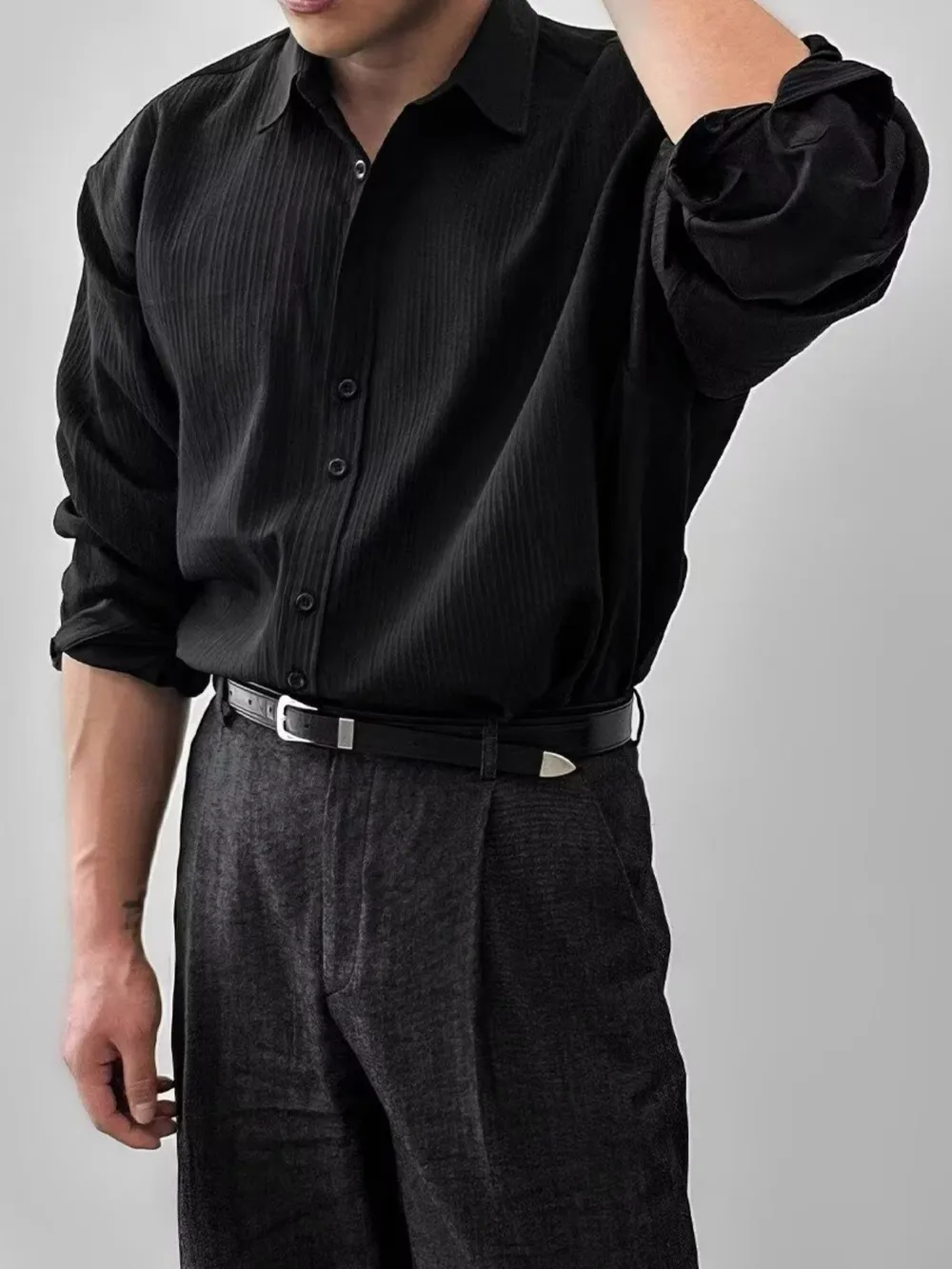 Men's Button Up Long Sleeve Shirt, image 6