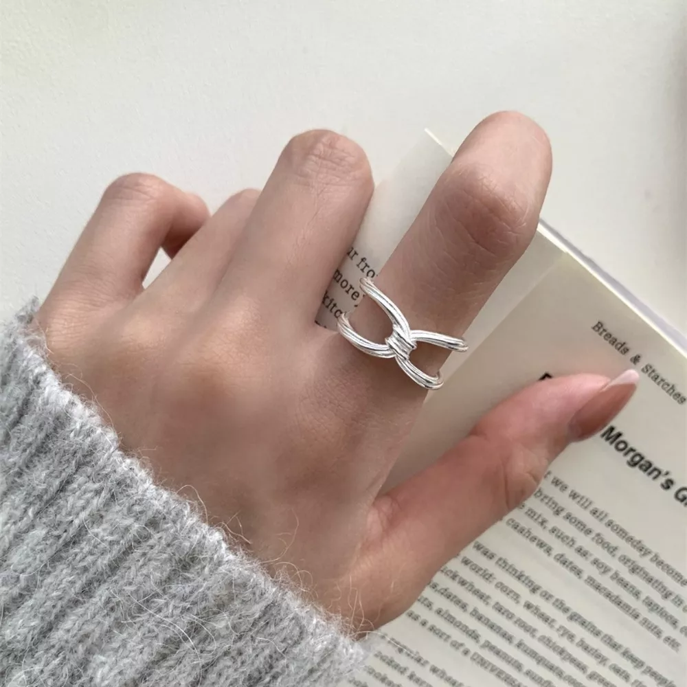 925 Sterling Silver Knot Ring, image 3