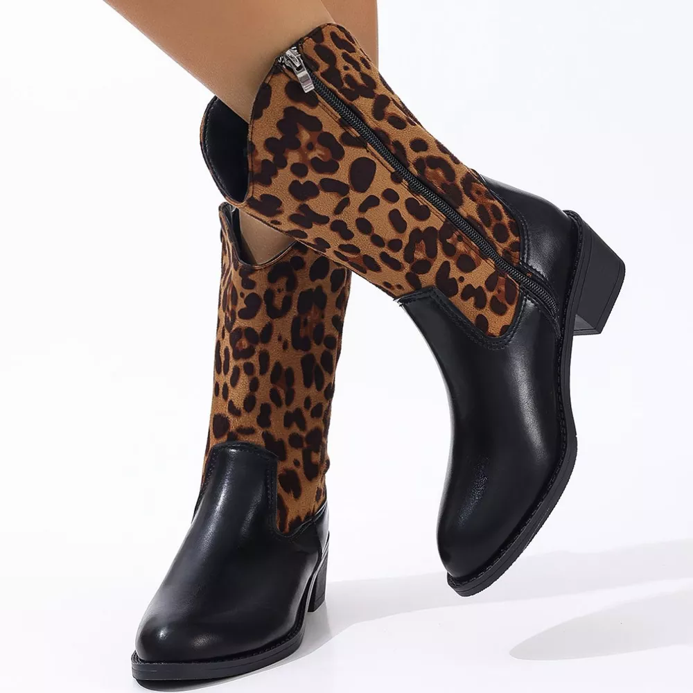 Point Toe Block Heels Boots, image 10