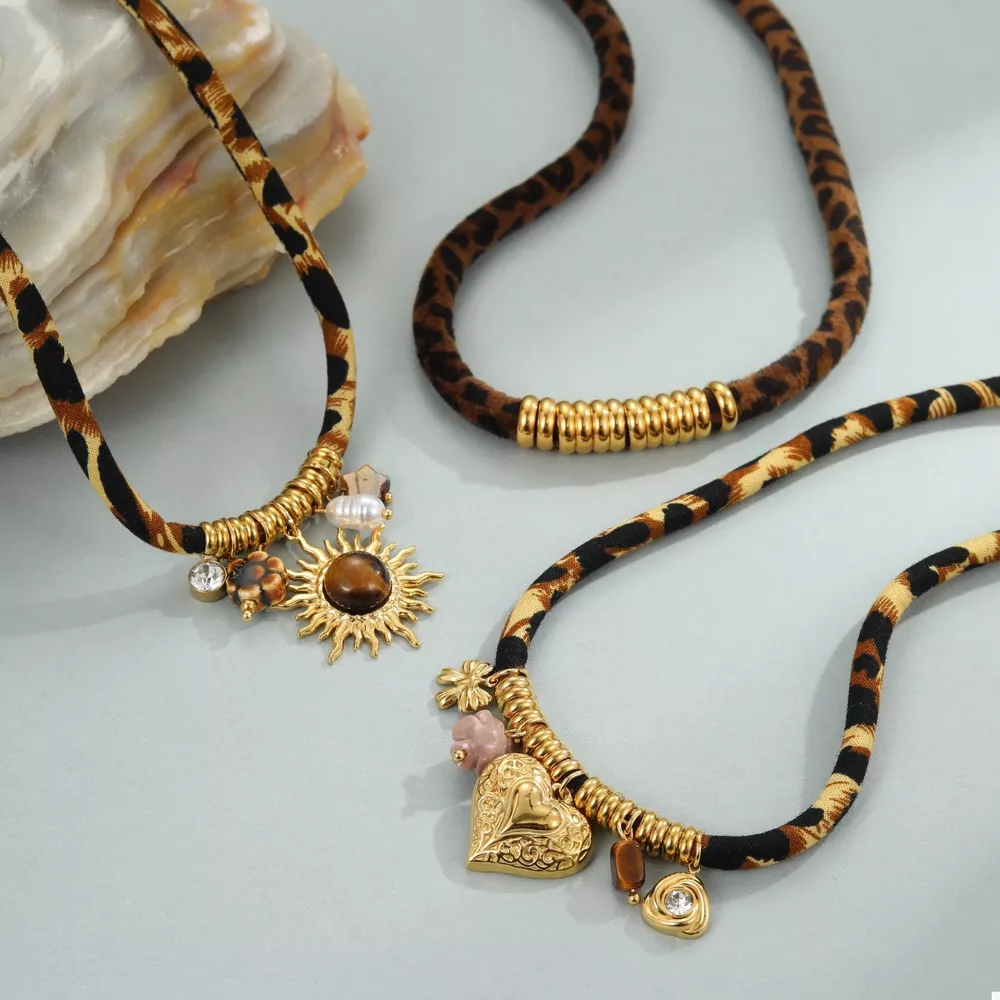 Leopard 18K Gold-Plated Necklace, image 3