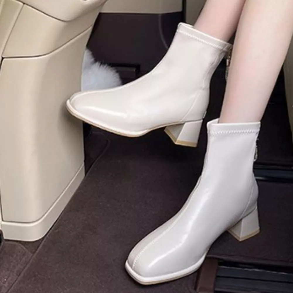 Square Toe Block Heels Boots, image 18