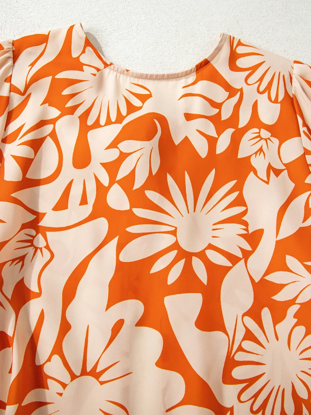 Printed Tie Back Balloon Sleeve Blouse, image 9