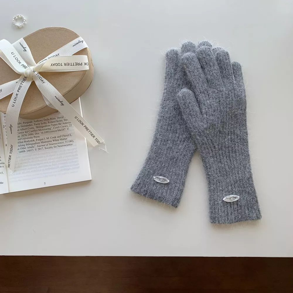Ribbed Knit Touchscreen Gloves, image 7