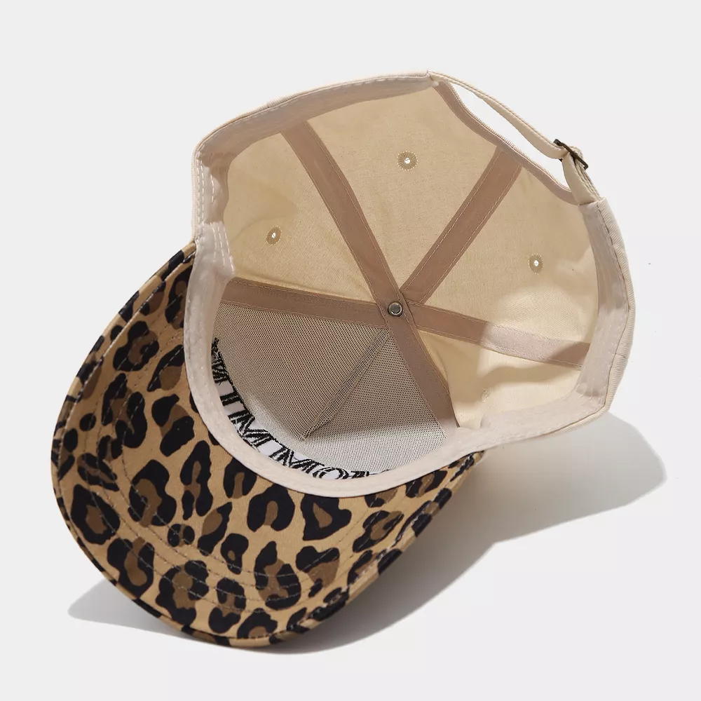 Leopard Embroidered Slogan Baseball Cap, image 5