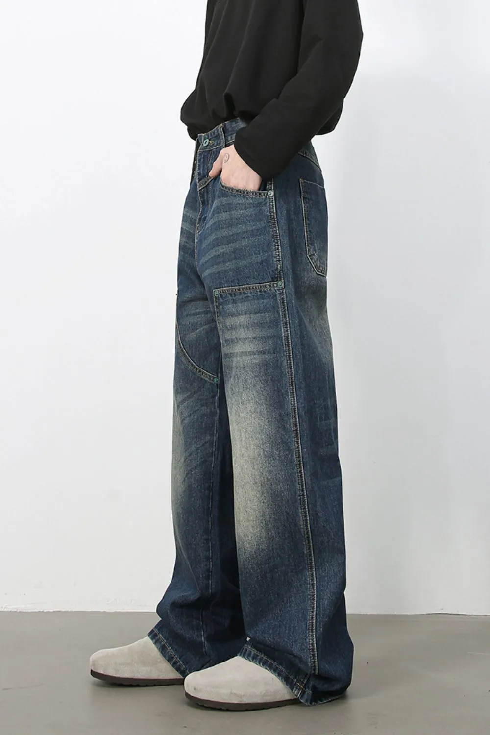Men's Wide Leg Jeans, image 4