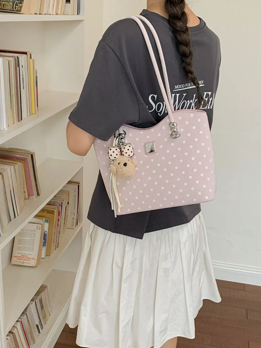 Polka Dot Shoulder Bag, image 6