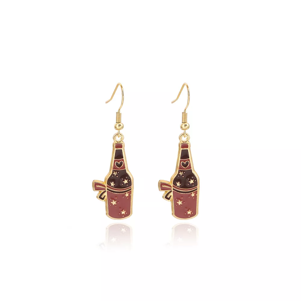 Cowboy Hat & Bottle Dangle Earrings, image 8