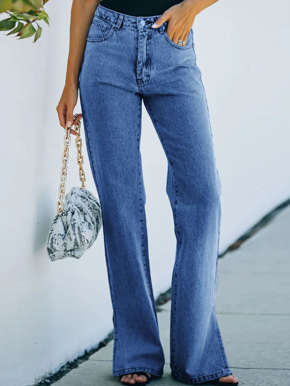 Side Slit Jeans with Pockets, image 8