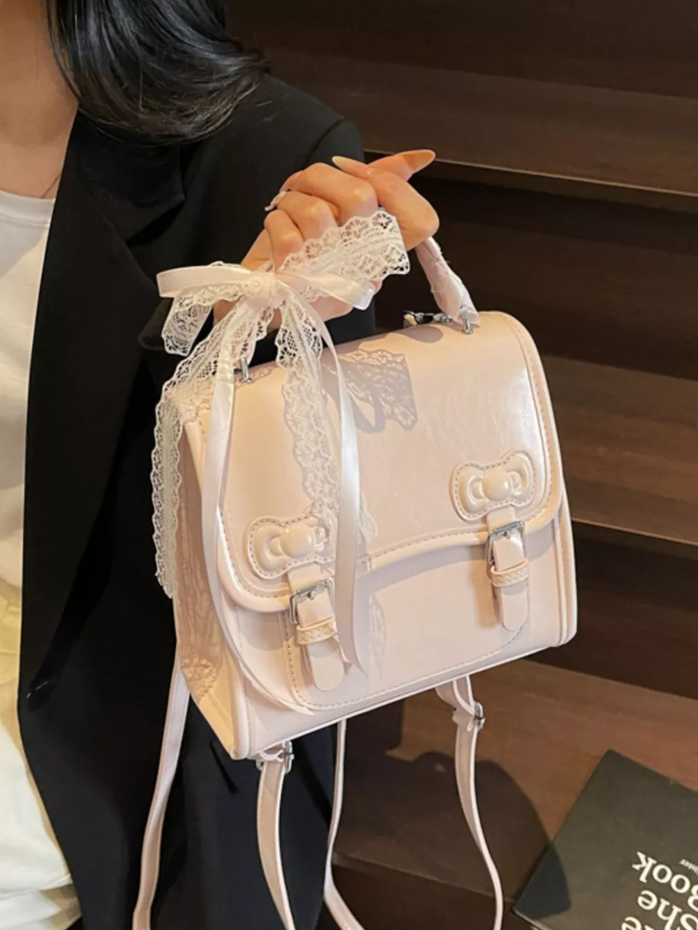 PU Leather Backpack Bag, image 3