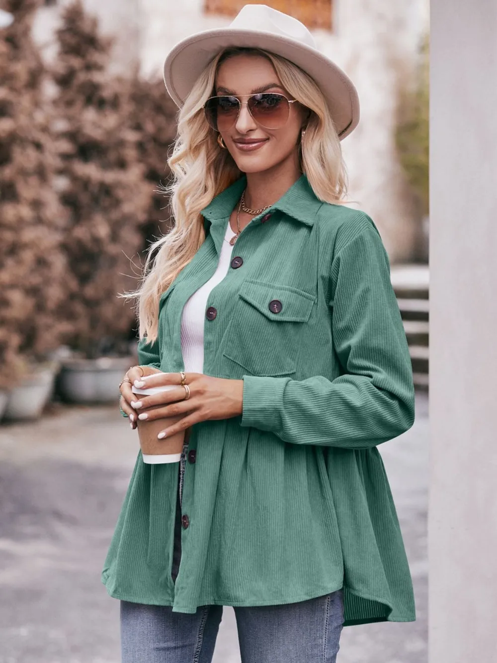Collared Neck Long Sleeve Shirt, image 11
