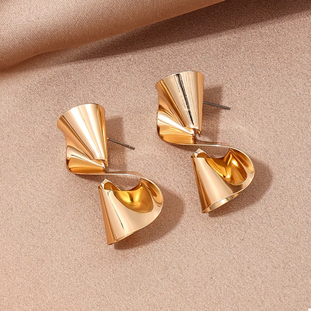 18K Gold-Plated Twist Earrings, image 3