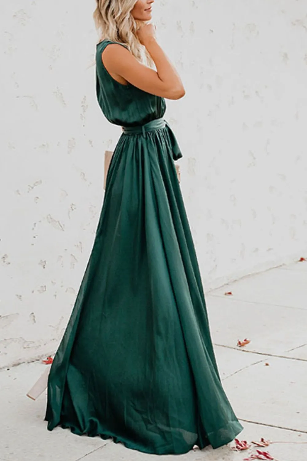 Surplice Tie Waist Maxi Dress, image 16
