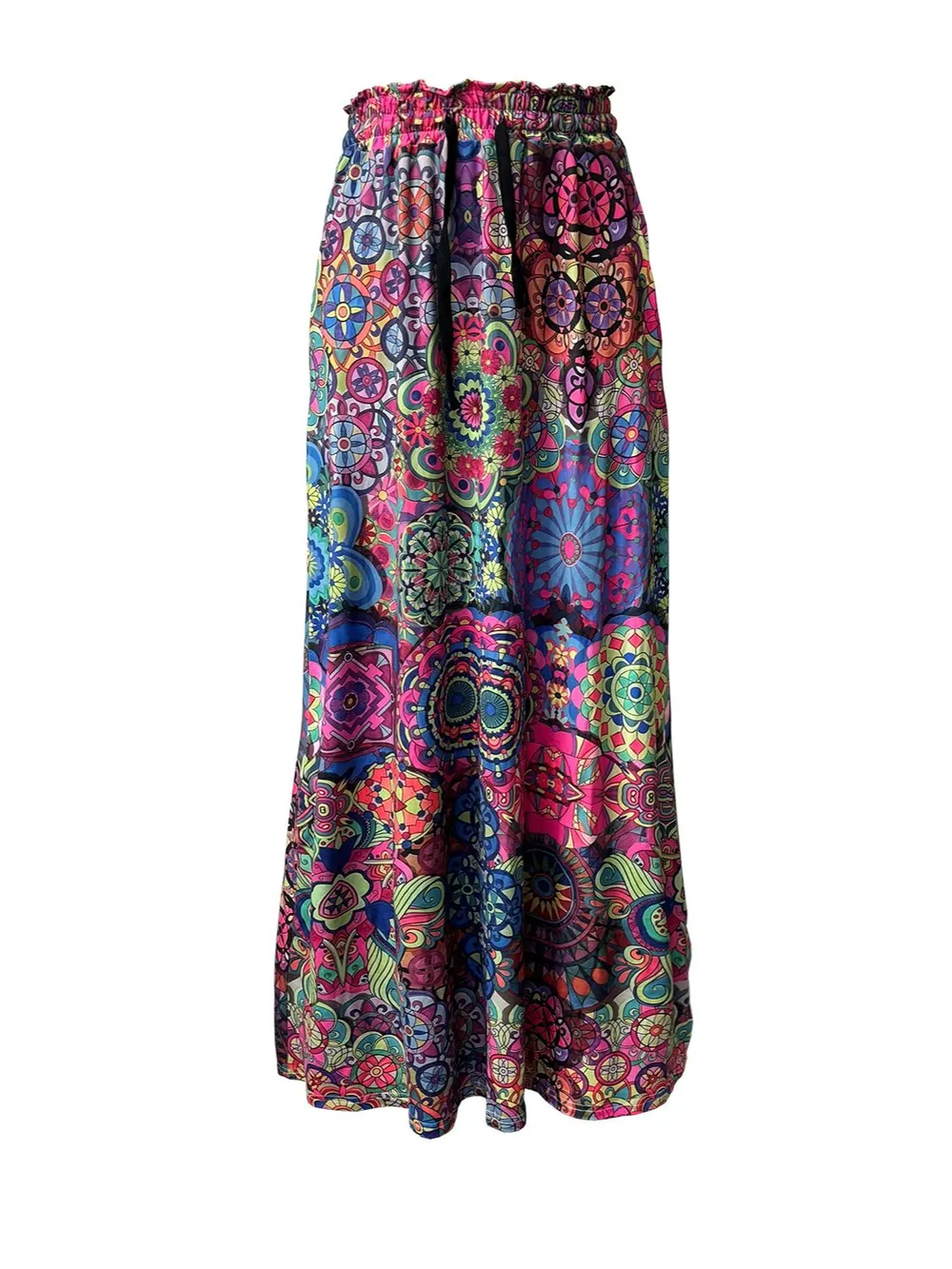 Printed Maxi Skirt with Pockets, image 12