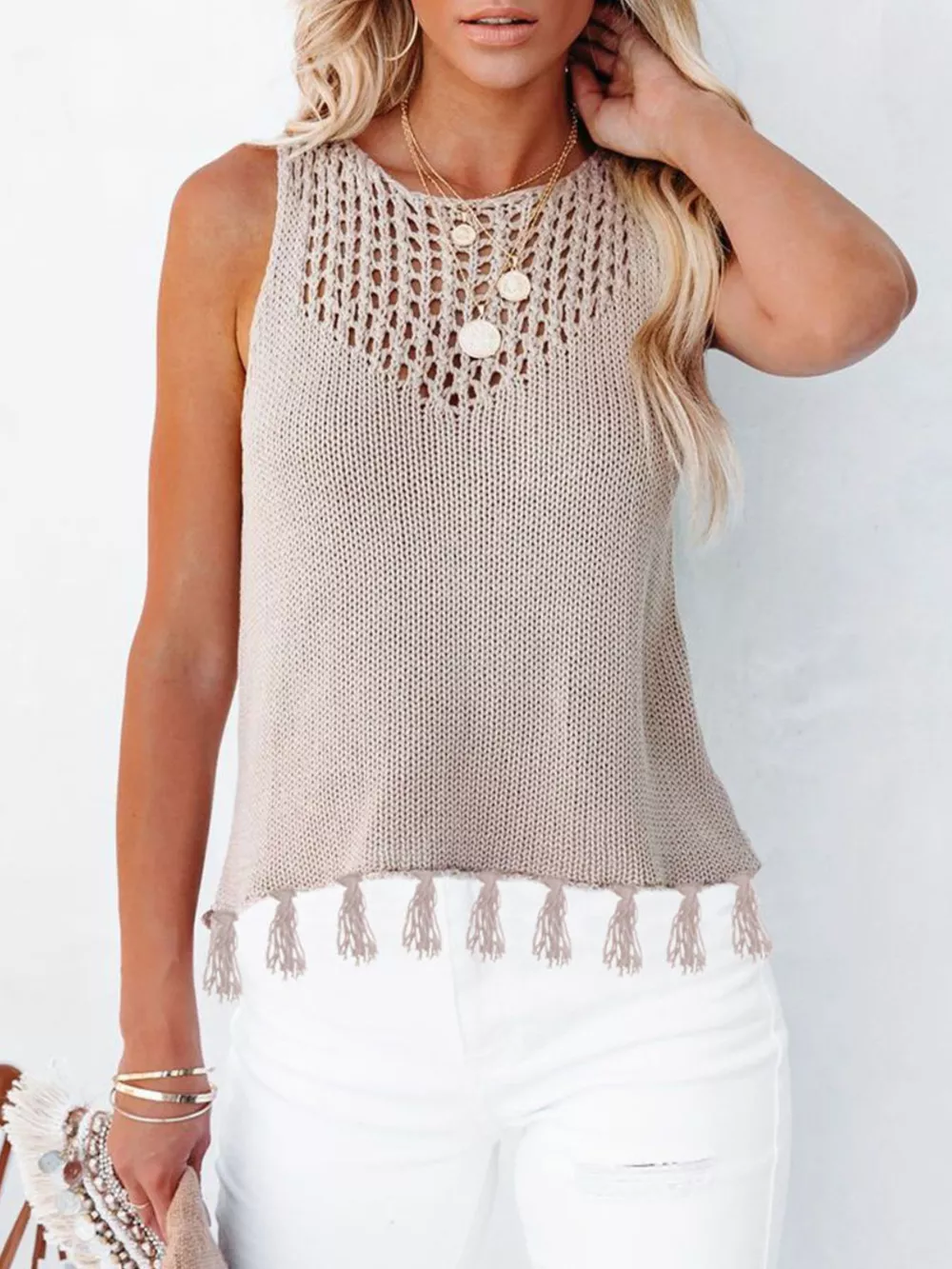 Tassel Knit Tank, image 4