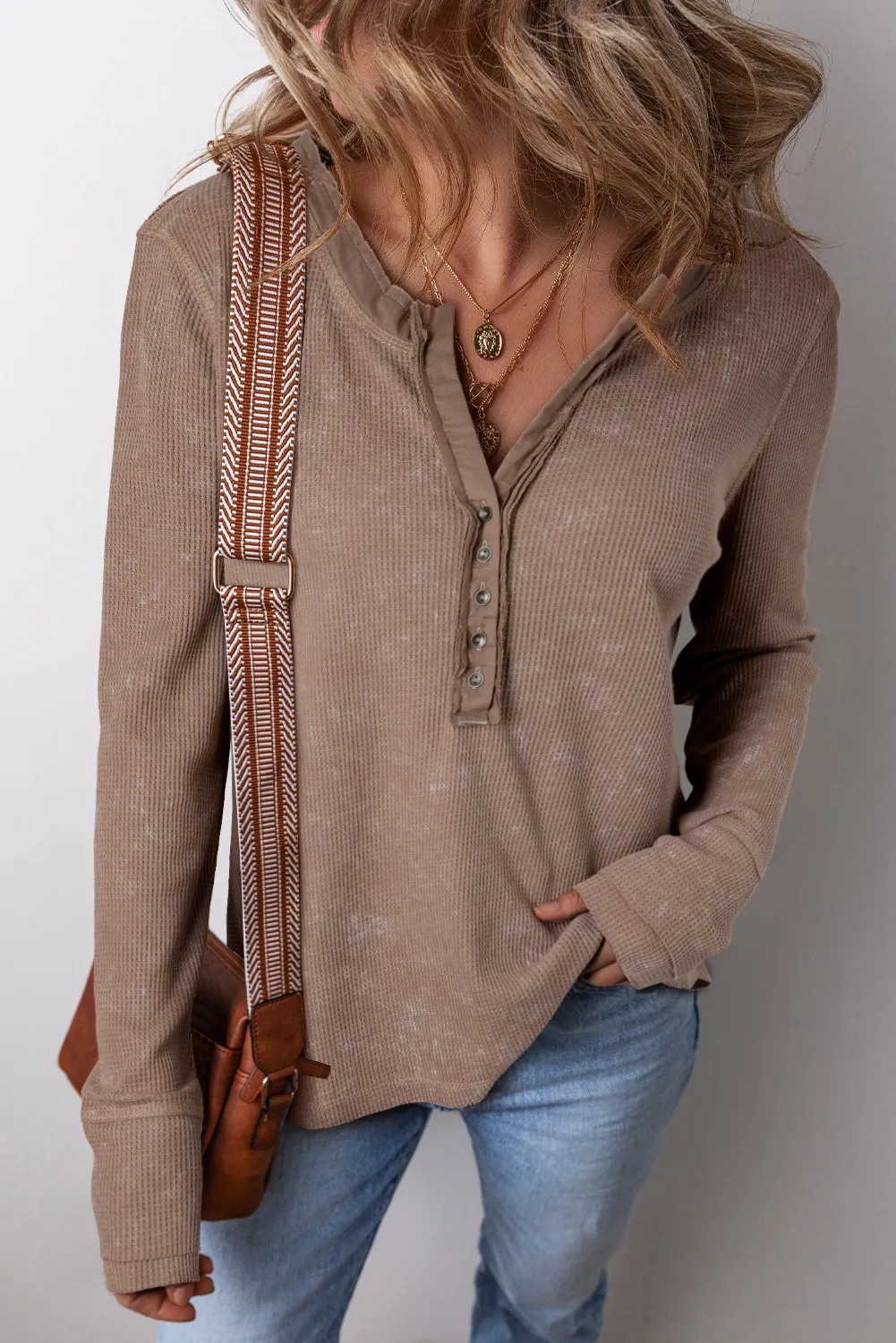Notched Long Sleeve Top, image 9