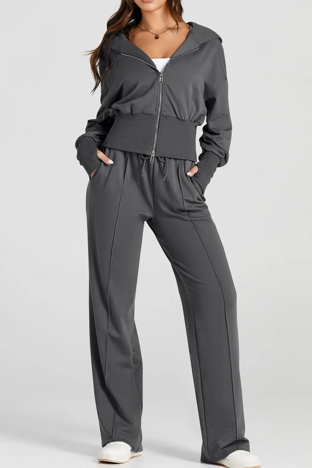 Zip-Up Hoodie and Pants Active Set, image 20
