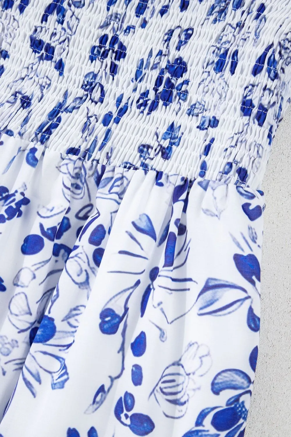 Smocked Printed Square Neck Puff Sleeve Dress, image 13