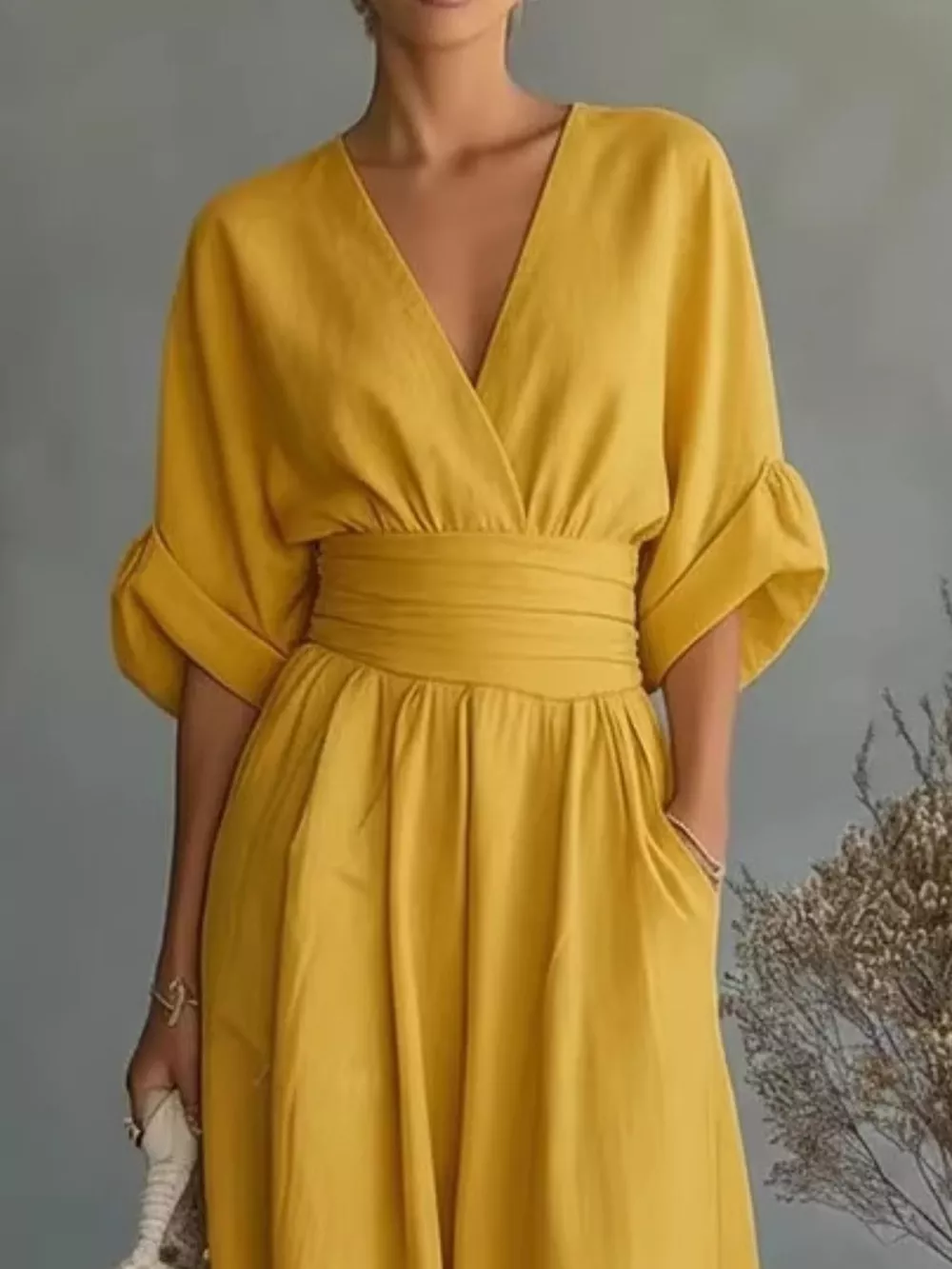 Full Size Half Sleeve Wide-Leg Jumpsuit Plus Size, image 9
