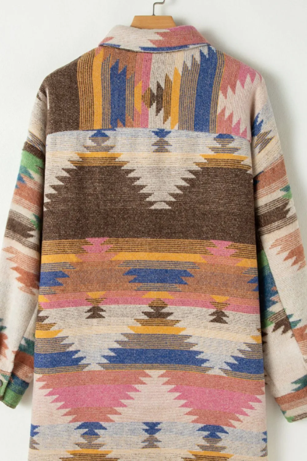 Geometric Button Up Long Sleeve Jacket, image 12