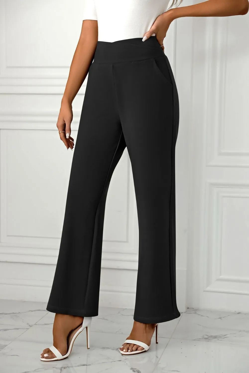 High Waist Straight Leg Pants, image 5