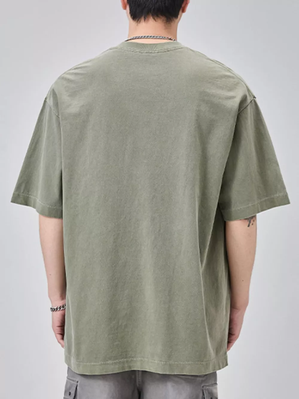 Men's Plus Size Letter Round Neck Short Sleeve T-Shirt, image 4