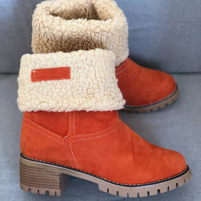 Round Toe Block Heels Boots, image 20