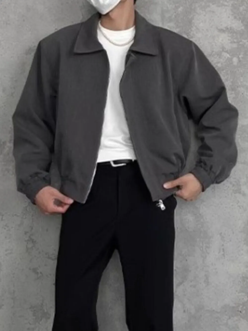 Men's Plus Size Zip Up Long Sleeve Jacket, image 3
