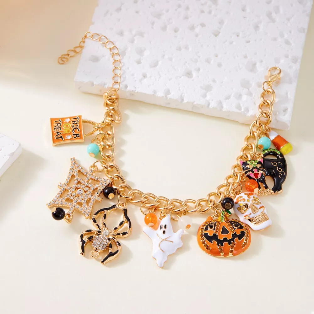 18K Gold-Plated Halloween Theme Bracelet, image 2