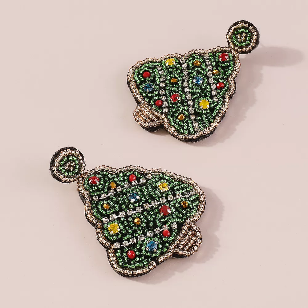 Christmas Tree Dangle Earrings, image 4