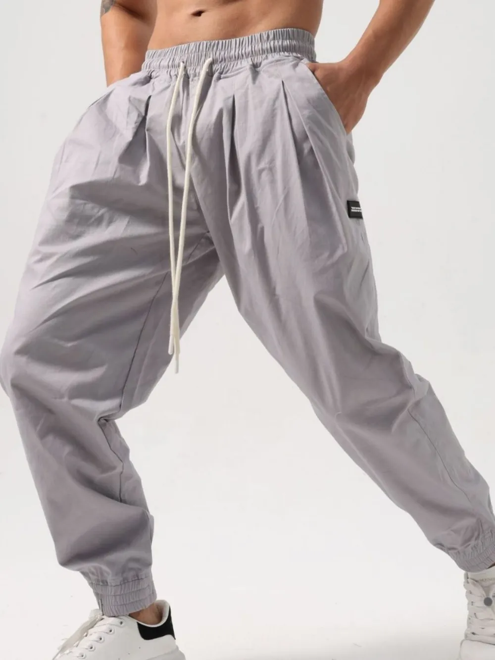 Men's Plus Size Drawstring Pocketed Active Pants, image 4