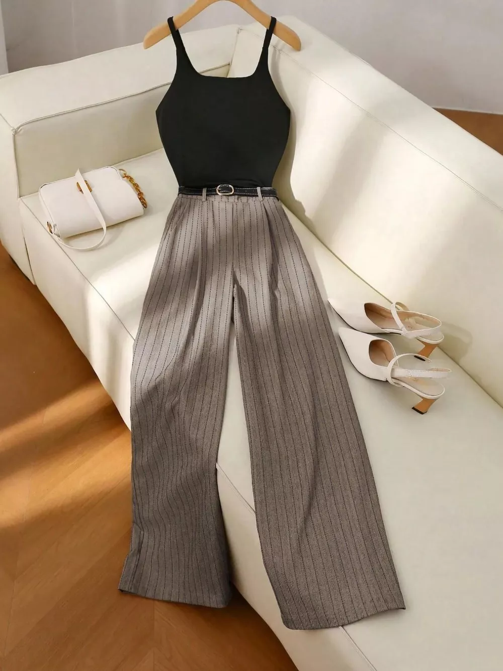 Sleeveless Top and Wide-Leg Pants Set, image 13