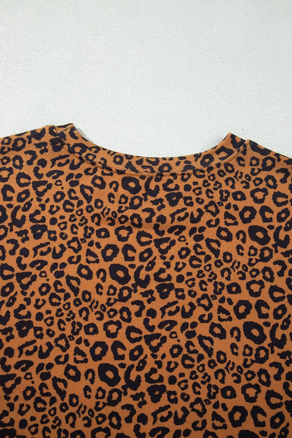 Leopard Print Long Sleeve Top Relaxed Pant Set, image 6