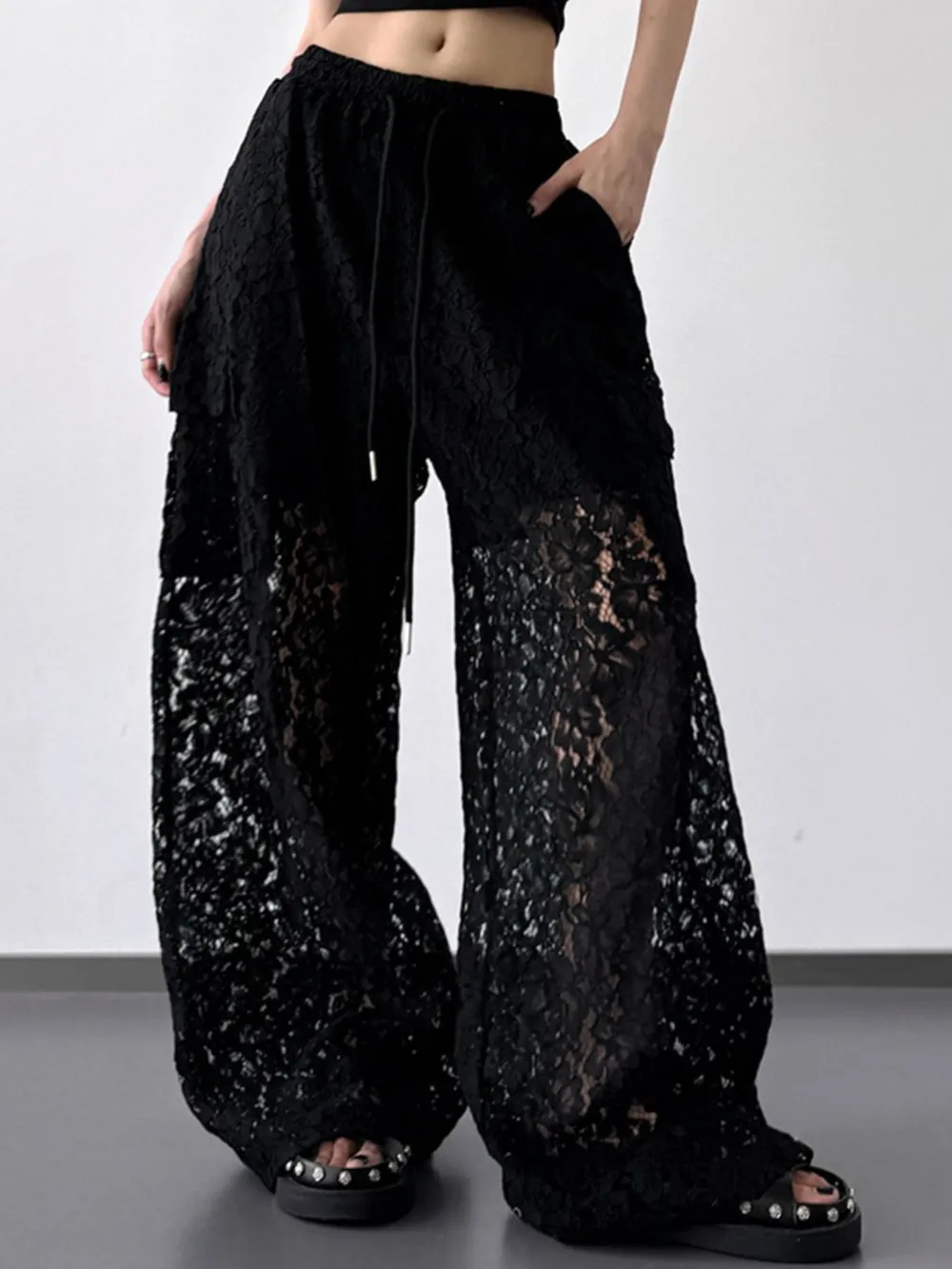 Lace Wide Leg Pants, image 9