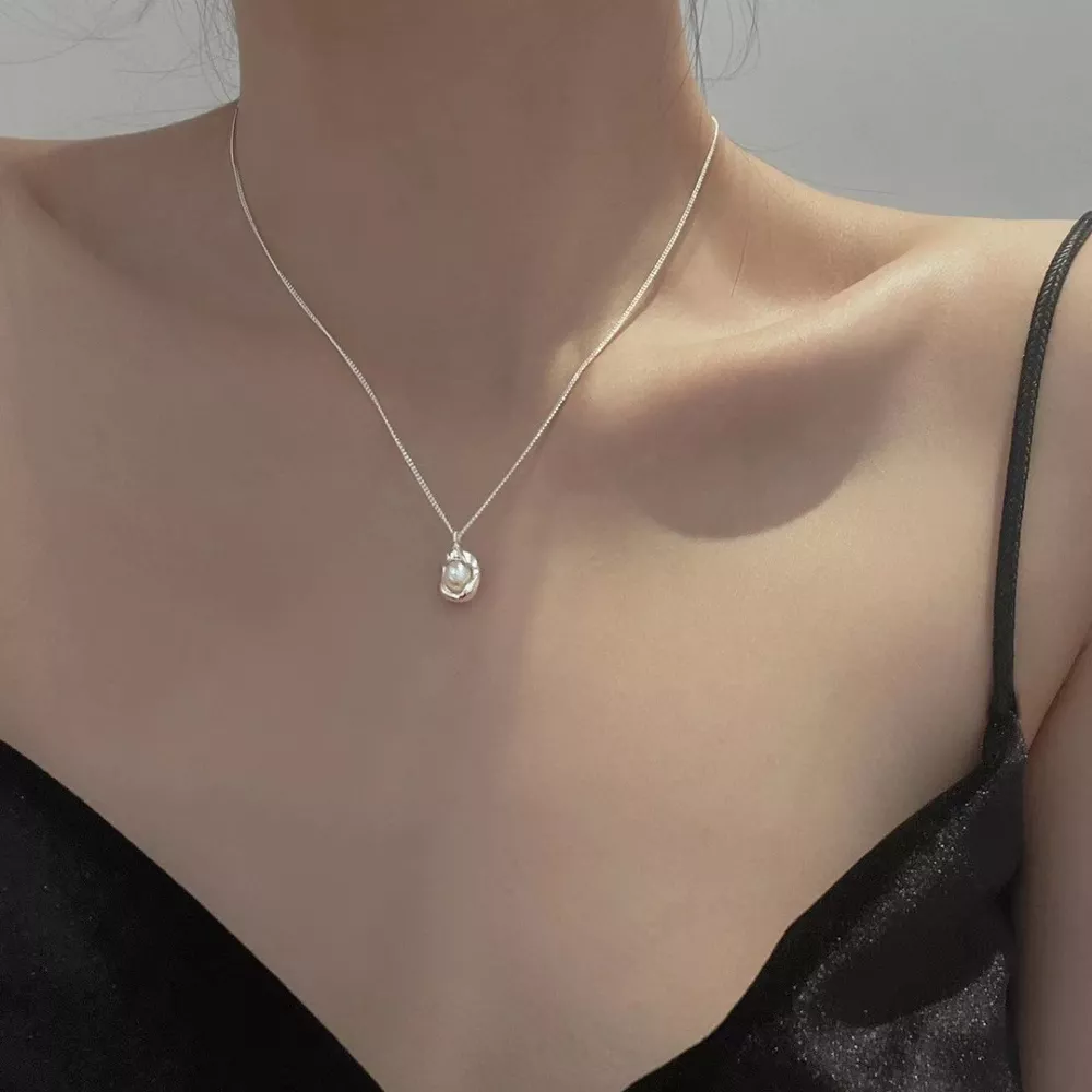 925 Sterling Silver Pearl Pendant Necklace, image 5