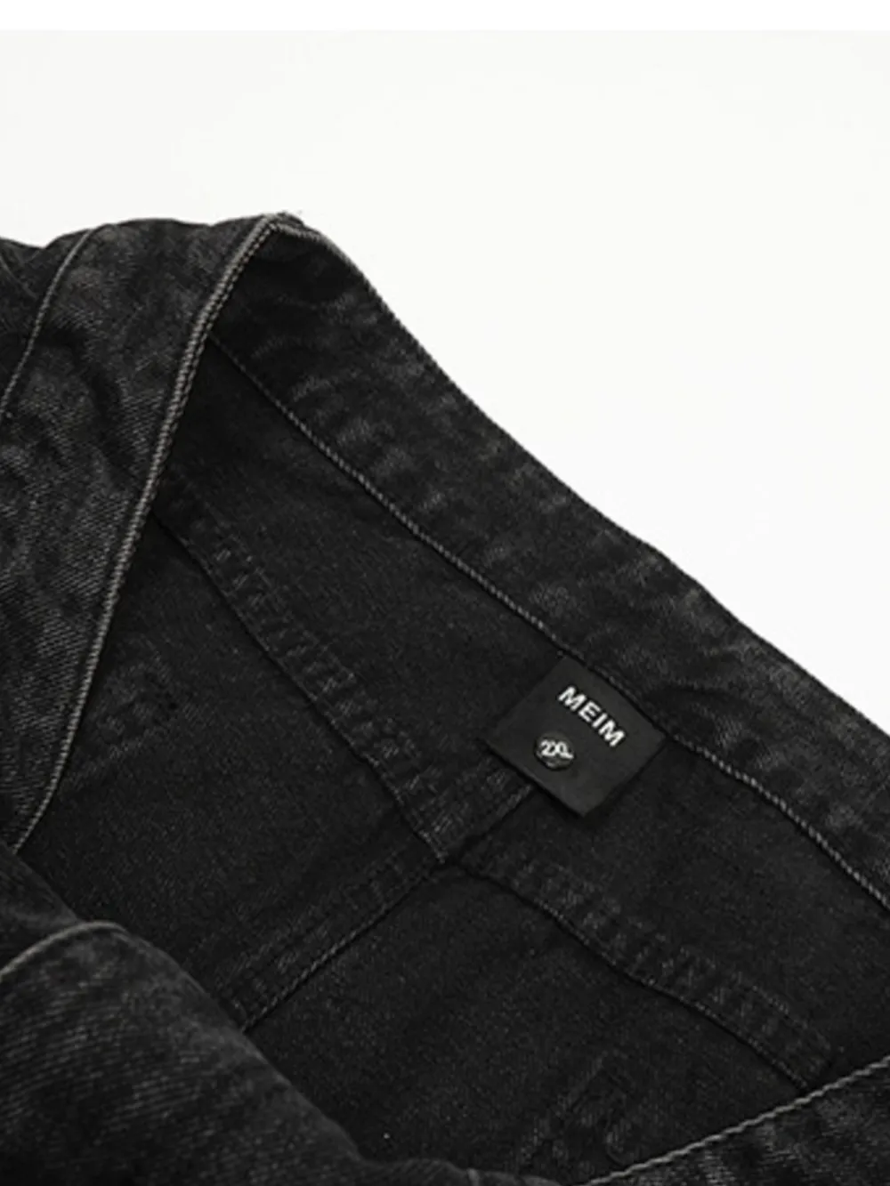Men's Vintage Washed Cargo Denim Jeans, image 9