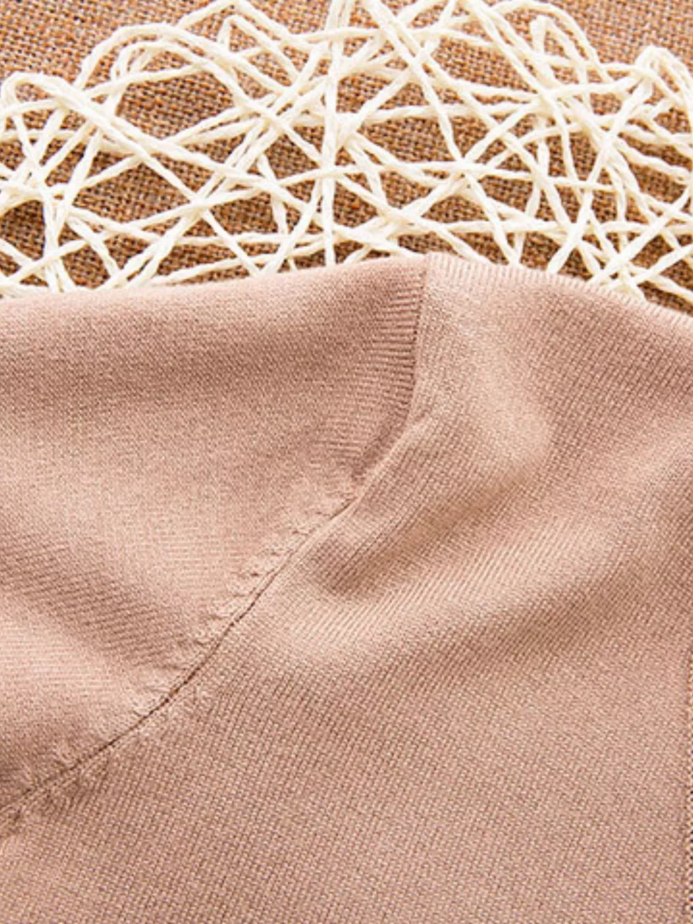 Classic V-Neck Button-Down Knit Cardigan, image 60