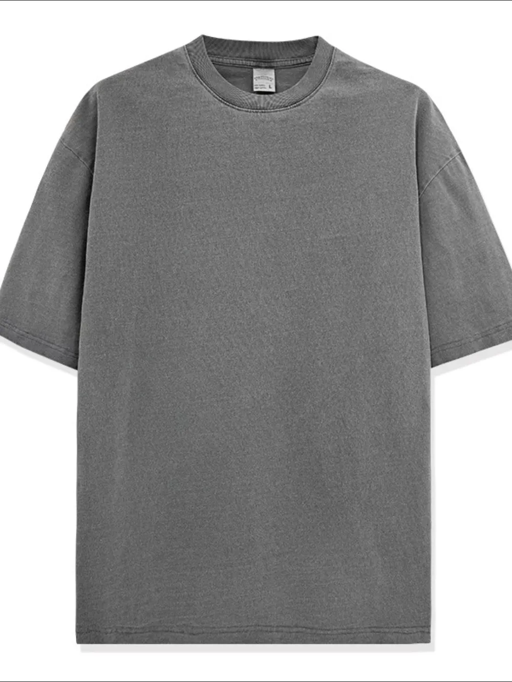 Men's Full Size Round Neck Washed T-Shirt Plus Size, image 12