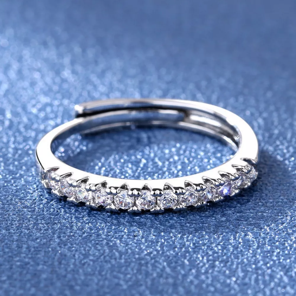 925 Sterling Silver Moissanite Ring, image 2