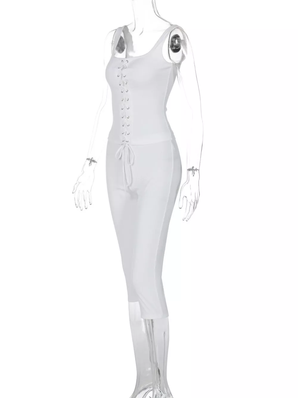 Lace-Up Tank and Capris Set, image 7