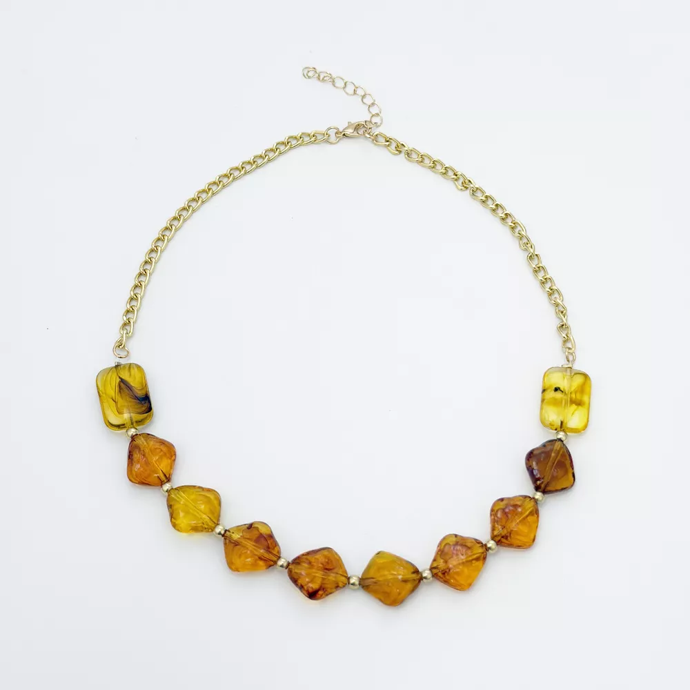 Geometric Acrylic Bead Necklace, image 6