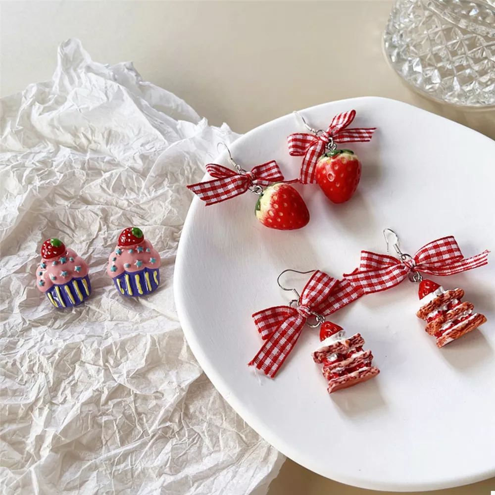 Strawberry Dangle Earrings, image 5