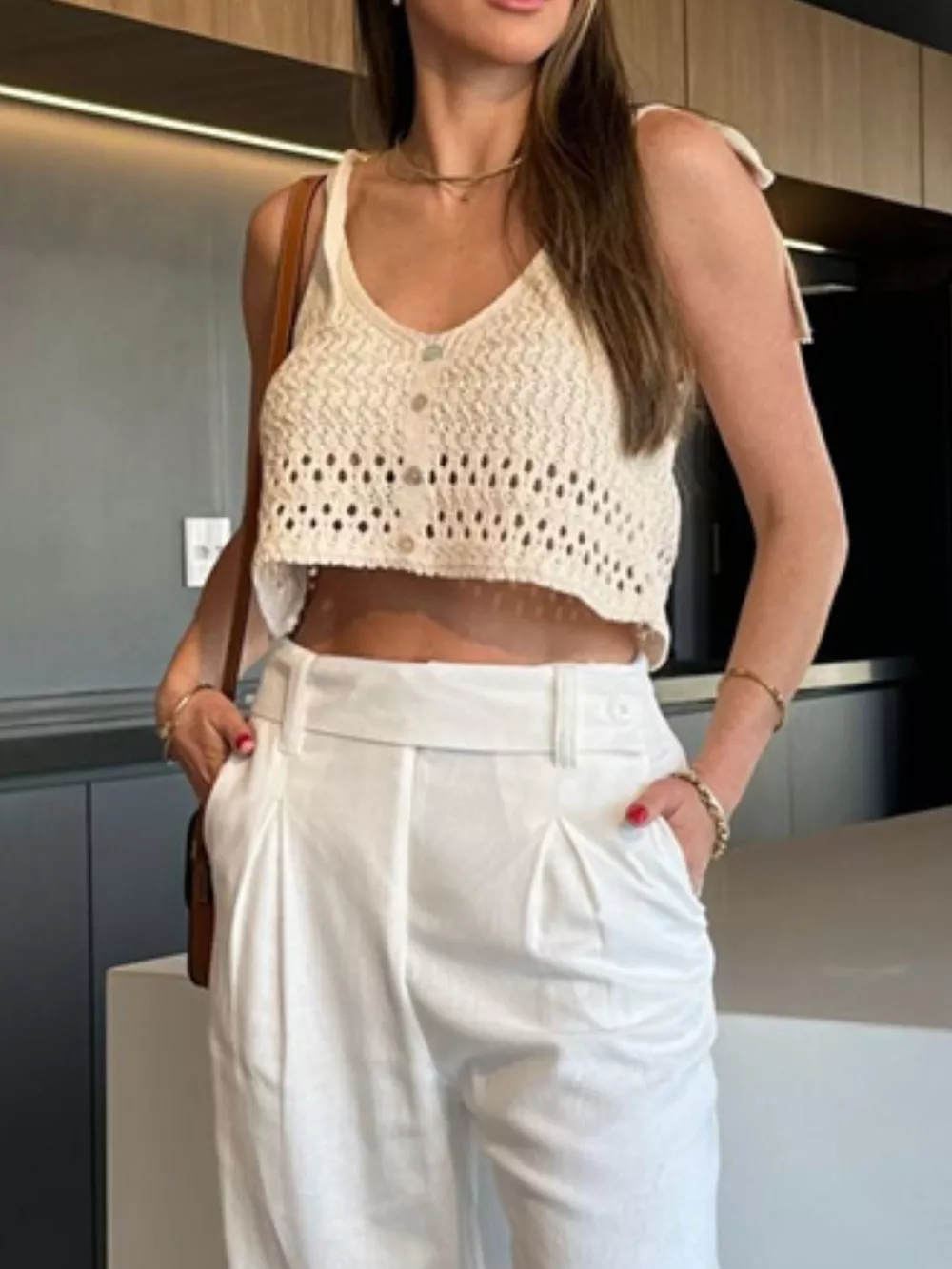 Crochet Knit Cami, image 3
