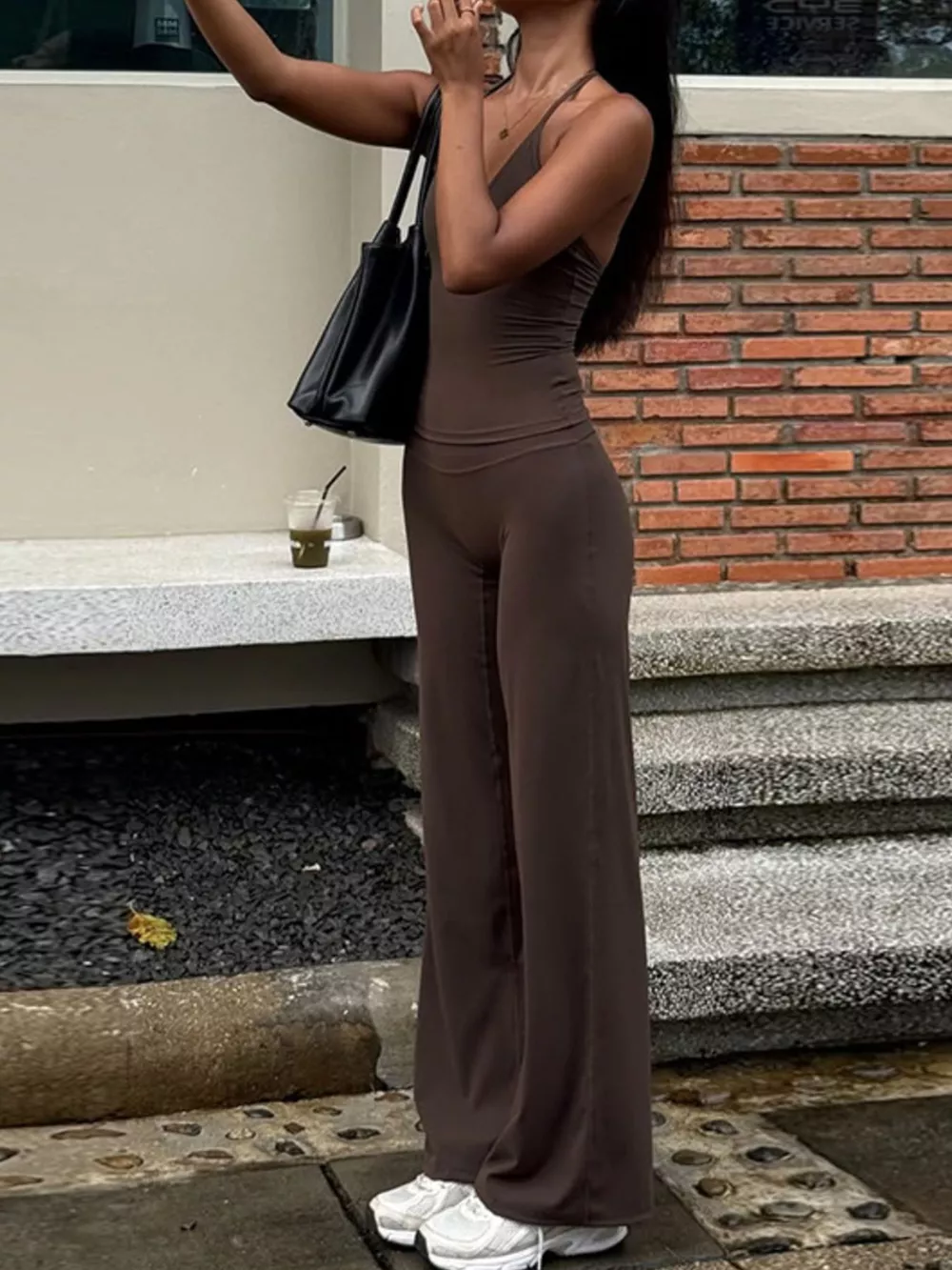 Halter Neck Crop Top and Pants Set, image 14